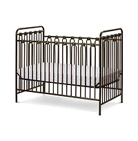 La Baby Napa 3 in 1 Convertible Full Sized Metal Crib in Golden Nugget