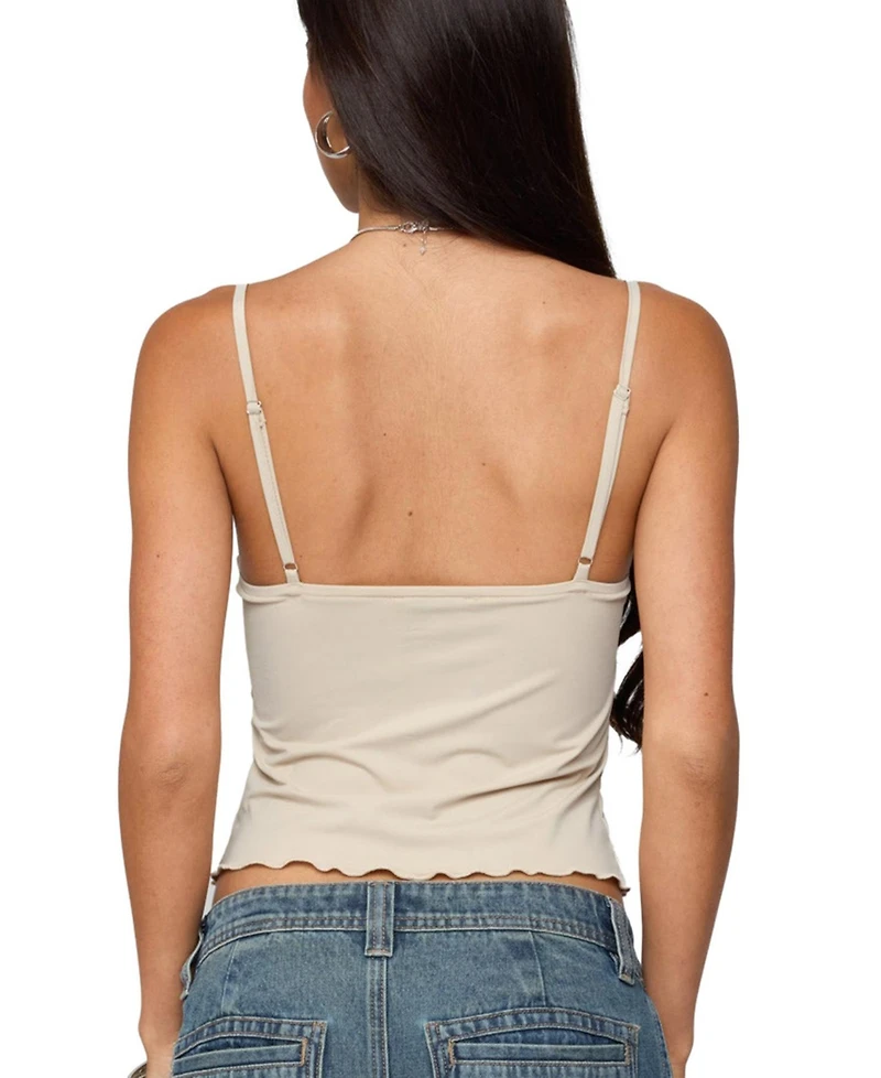 Edikted Women's Landon Drawstring Split Front Top