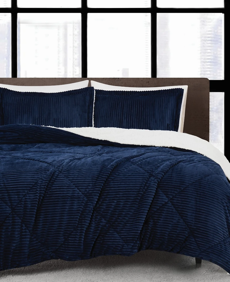 London Fog Signature Corduroy 3-Pc. Comforter Set