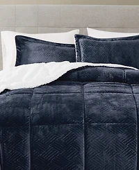 Truly Soft Basket Carved Softness 3-Pc. Comforter Set