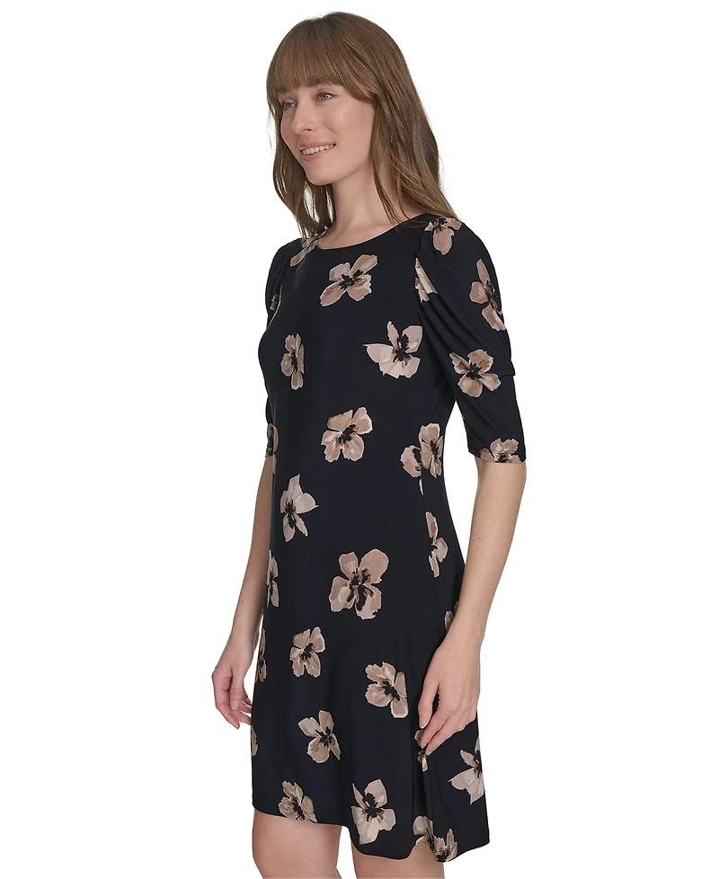 Tommy Hilfiger Petite Floral-Print Jersey Dress