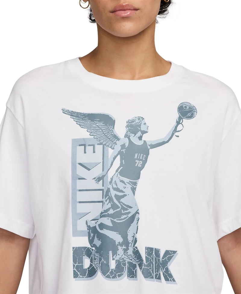 Nike Women's Cotton Short-Sleeve Cropped Basketball T-Shirt