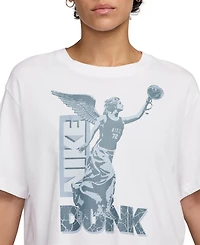Nike Women's Cotton Short-Sleeve Cropped Basketball T-Shirt