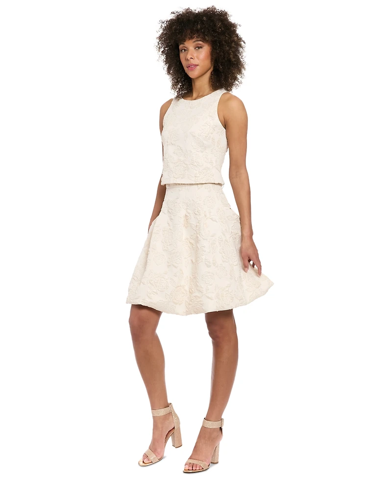 Muse Women's Textured-Rose Sleeveless Top