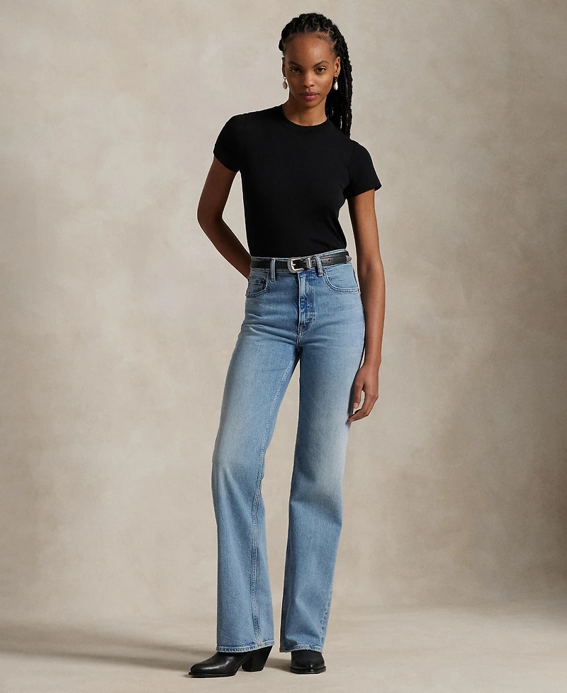 Polo Ralph Lauren Women's Ribbed Cotton Tee