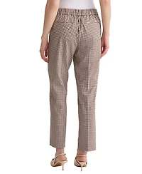 Jones New York Women's Check Print High-Rise Ankle Pants