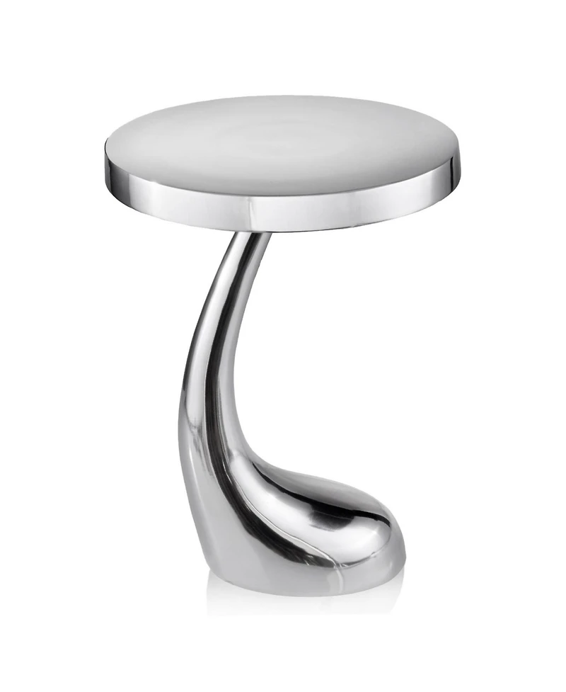 Polished Aluminum Round Table – Compact and Durable Design