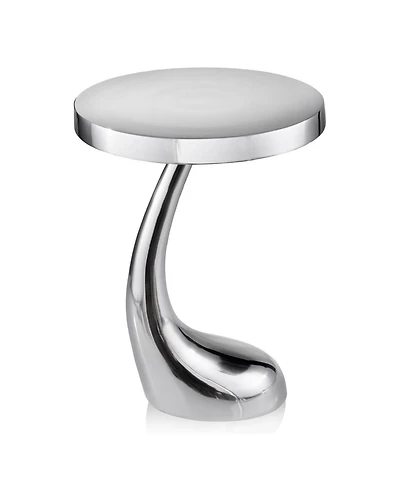 Polished Aluminum Round Table – Compact and Durable Design