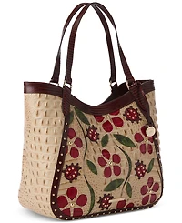 Brahmin Aliza Sandstorm Ladybird Large Leather Tote