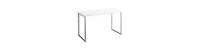 24-Inch White and Silver Computer Desk – Modern Workstation for Home Office