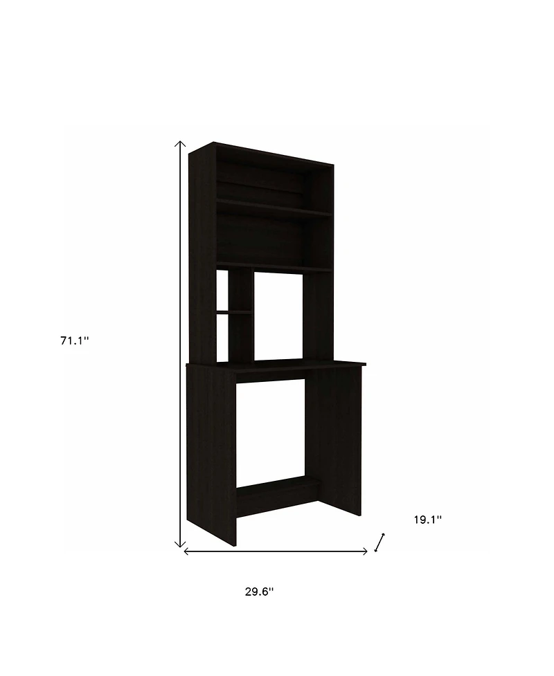 Compact Computer Desk with Hutch – Perfect for Home Office with Extra Storage