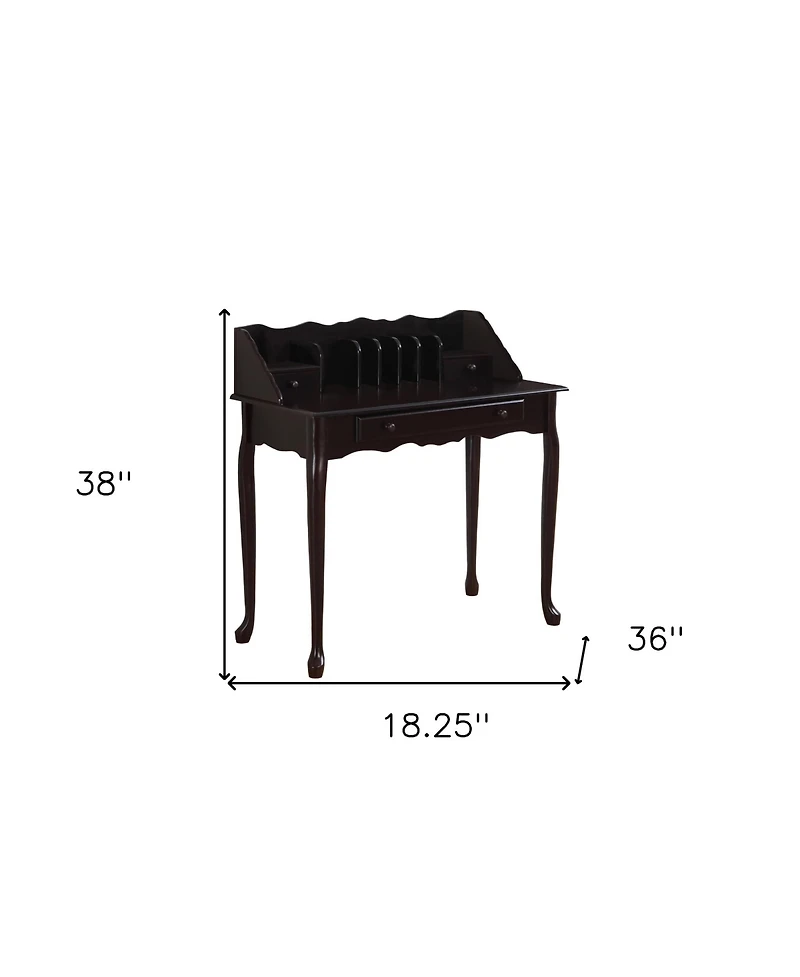 Solid Wood Computer Desk with Three Drawers – Modern Home Office Desk