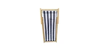 Populus Wood Sling Chair Blue Stripe Broad Blue Stripe Folding Chaise Lounge Chair