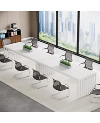 Tribesigns 6.5 ft Conference Table with Metal Legs for 4-6, Long Meeting Table for Negotiation Training Seminar