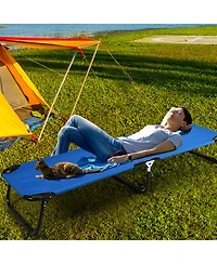 Gymax Folding Camping Bed Outdoor Military Cot Sleeping