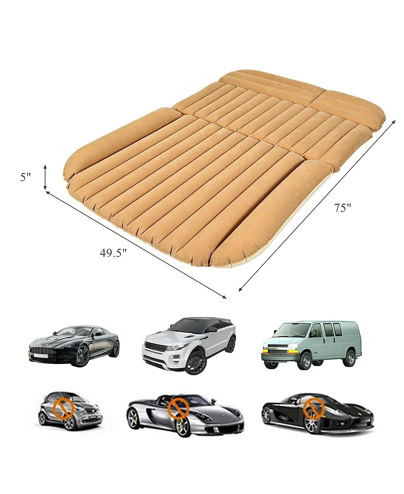 Inflatable Suv Air Backseat Mattress Travel Pad with Pump Camping