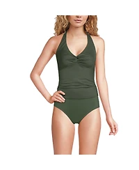 Lands' End Women's Twist Halter Tankini Top