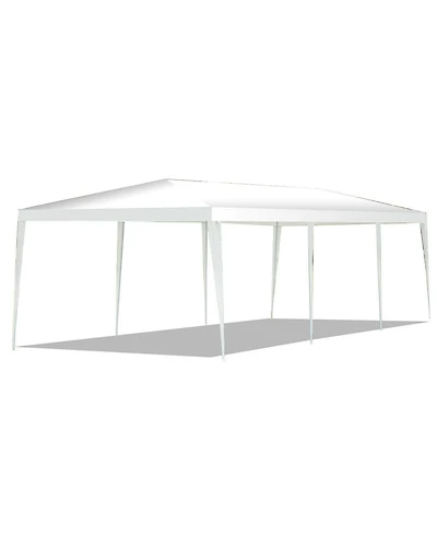 10 x 30 Feet Gazebo Canopy Tent with Connection Stakes and Wind Ropes