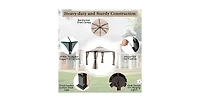 12 x 10 Feet Outdoor Double Top Patio Gazebo with Netting