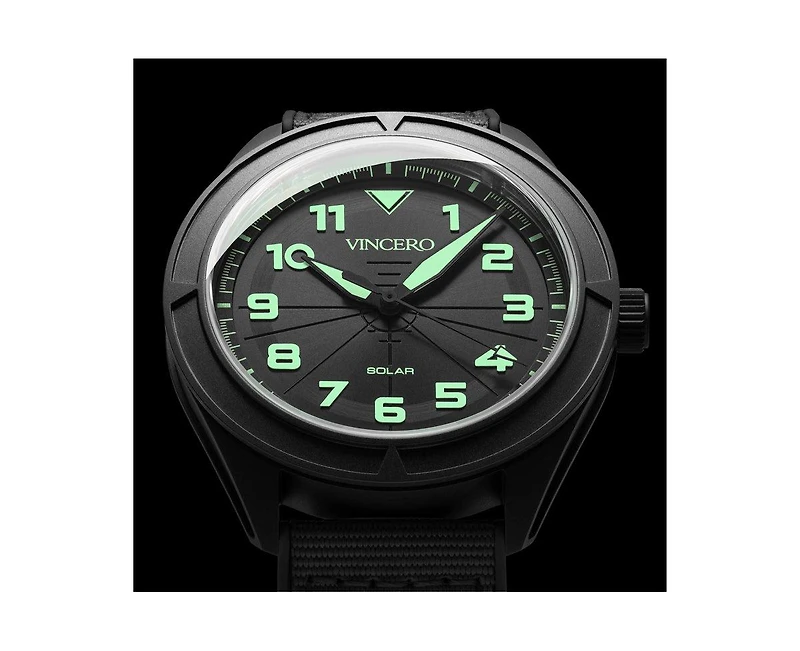 Vincero The Stratos – Men's Solar Titanium Watch 43mm