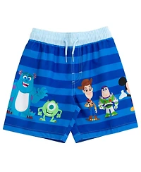 Toy Story Baby Boys Monsters Inc. Rash Guard and Swim Trunks Outfit