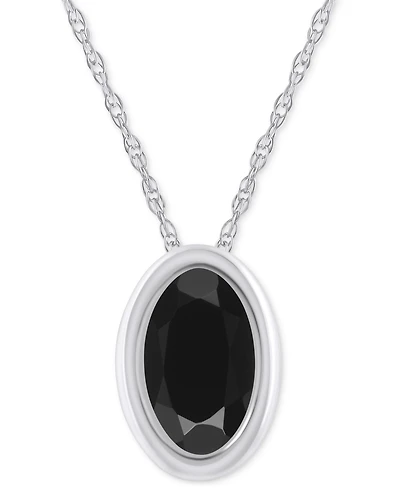 Pink Topaz Oval Solitaire 18" Pendant Necklace 10k Gold (Also Additional Gemstones)