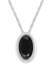 Pink Topaz Oval Solitaire 18" Pendant Necklace 10k Gold (Also Additional Gemstones)