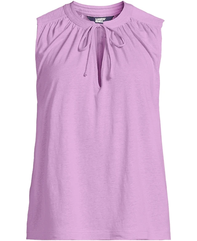 Lands' End Women's Cotton Slub Swing Tank Dress | MainPlace Mall