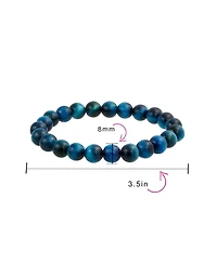 Bling Jewelry Set of 3 Simple Natural Stones Round Bead Stretch Bracelet Stackable