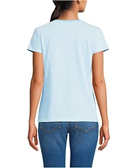 Lands' End Women's Supima Cotton Tall Short Sleeve Scoop Neck Tee