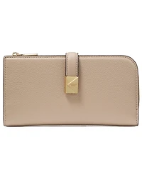 kate spade new york Deco Pebbled Leather Zip Slim Wallet