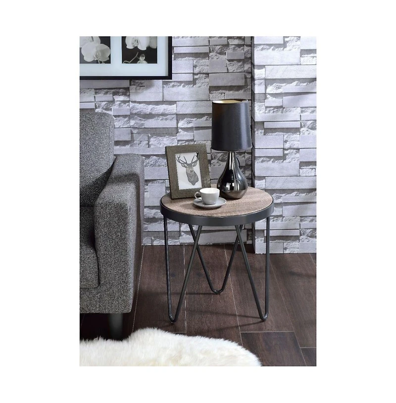Classic Solid Wood Round End Table with Timeless Design