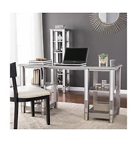 50" Silver Mirrored Writing Desk