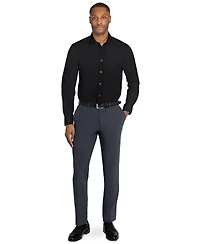 Michelsons Of London Men's Solid Hybrid Slim Fit Easy Care Long Sleeve Shirt