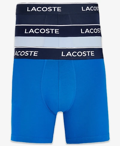 Lacoste Men's 3-Pack. Regular-Fit Logo Waistband 5" Boxer Briefs