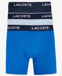 Lacoste Men's 3-Pack. Regular-Fit Logo Waistband 5" Boxer Briefs