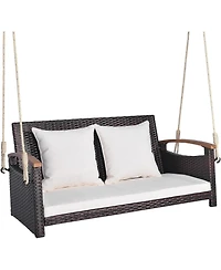 2-Person Patio Rattan Porch Swing