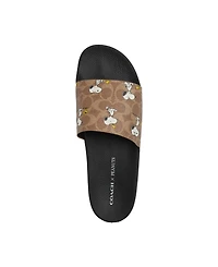 Coach X Peanuts Men's Signature Canvas Snoopy Print Pool Slide