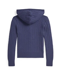 Polo Ralph Lauren Big Girls Mini Cable Full-Zip Hoodie