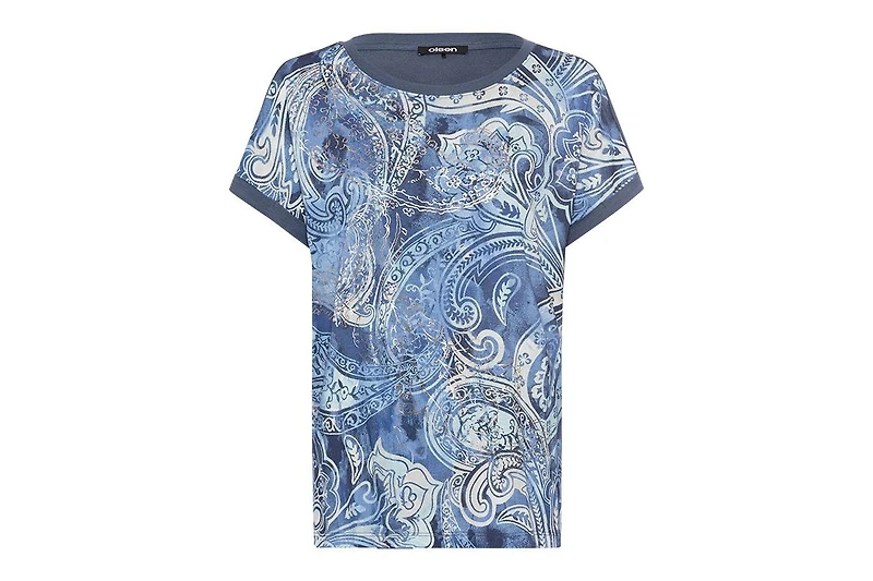 Olsen Women's Paisley and Foil Print T-Shirt