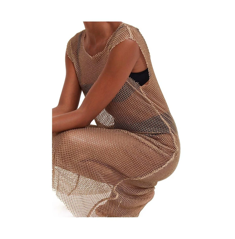 Flirtt Gottex Women's Rhinestone Lattice Dress Cover Up