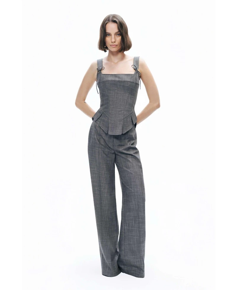 Nocturne Women's Eyelet Tie Detail Blouse