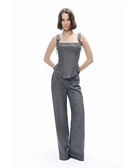 Nocturne Women's Eyelet Tie Detail Blouse