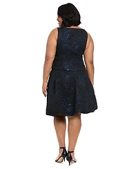 Muse Plus Floral Jacquard Bubble Skirt