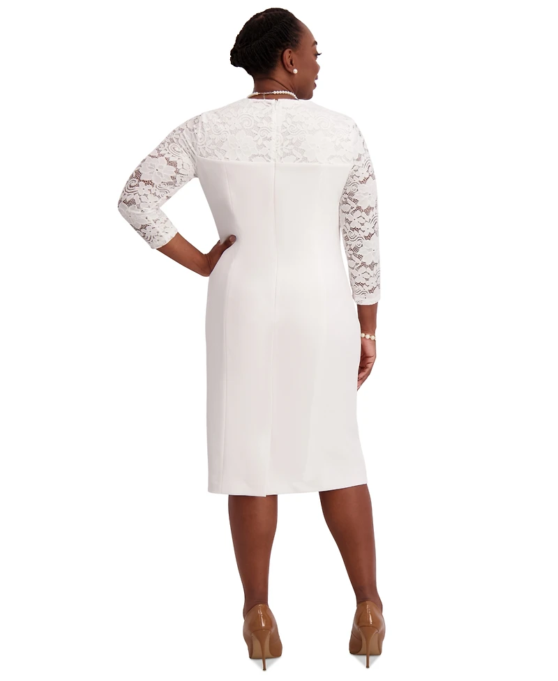 Kasper Women's Lace-Sleeve Sheath Dress, Regular & Plus Sizes