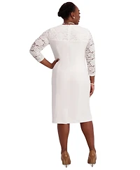 Kasper Women's Lace-Sleeve Sheath Dress, Regular & Plus Sizes