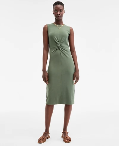On 34th Women's Knot-Front Knit Midi Dress, Exclusively at Macy's