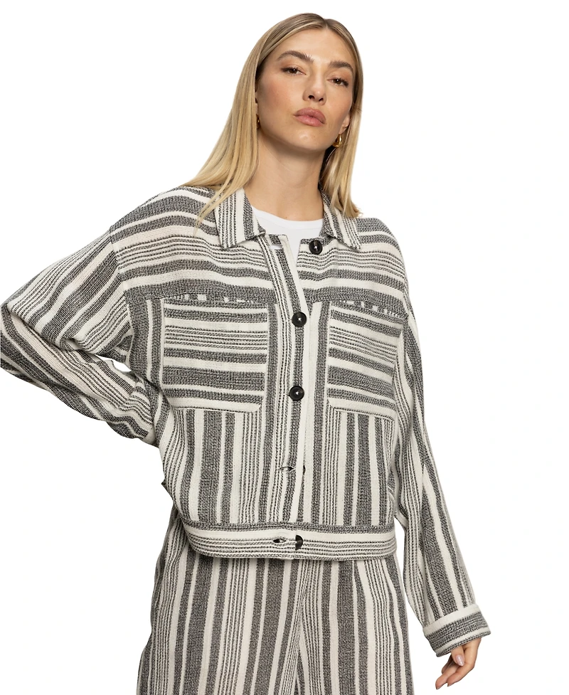 Sanctuary Women's Shoreside Cotton Button-Front Jacket