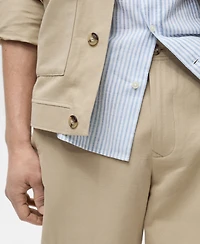 Mango Men's Regular-Fit Linen Pants