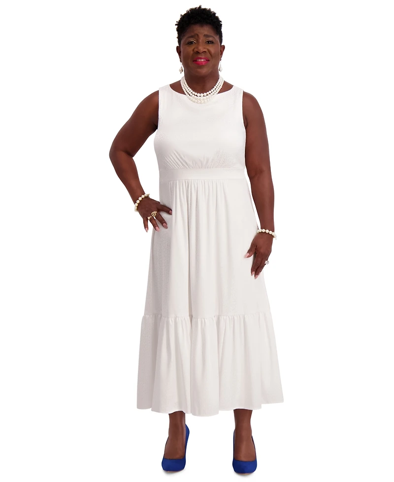 Kasper Women's Tiered Midi Dress, Regular & Plus Sizes